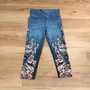 EVCR Yoga Leggings Cherry Blossom and Skull Women's M Evolution and Creation